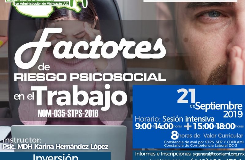 Promueve el CONLAMI el taller “Factores de Riesgo Psicosocial en el Trabajo”