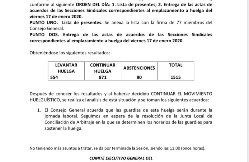 NO se acaba la huelga UMSNH; el SPUM decidió continuarla hasta que Rectoría pague lo que debe.