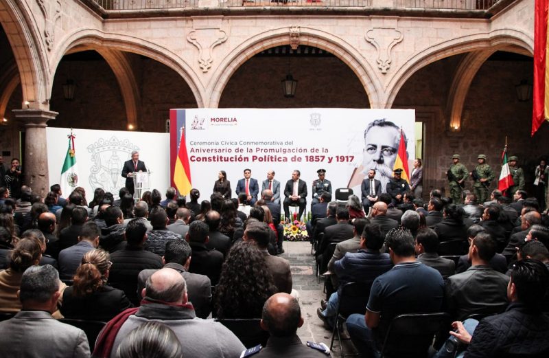 Asiste Antonio Madriz en representación del Poder Legislativo al aniversario de la promulgación de la Constitución de 1857 y 1917