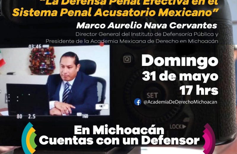 Impartirá Marco Aurelio Nava Conferencia Magistral sobre Defensa Penal