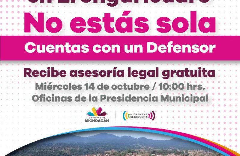 Se suma Erongarícuaro a la lista con Defensores Públicos